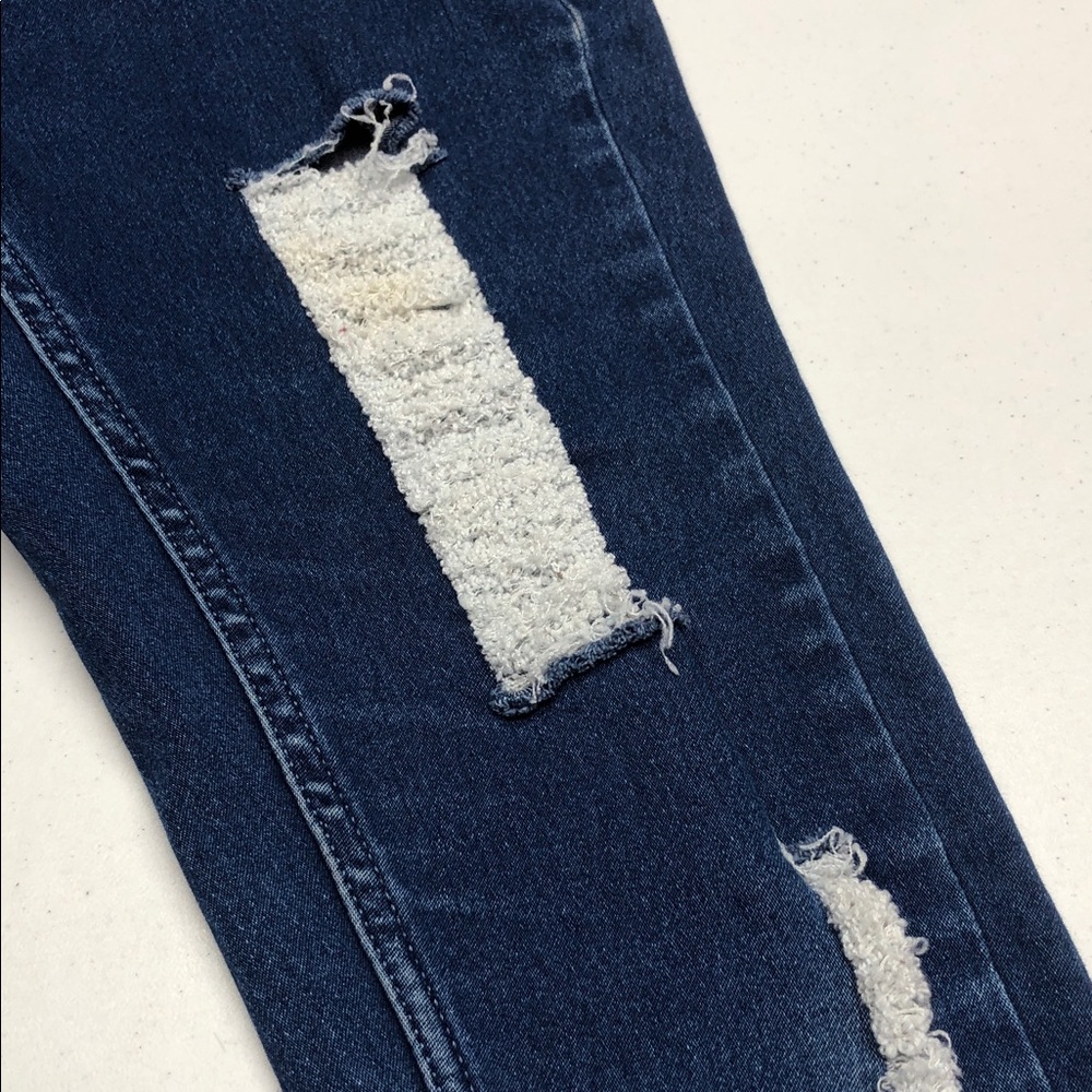LIKE NEW GINGER SKINNY DENIM JEGGING JEANS 6/28x28 FACTORY DISTRESS ⭐️